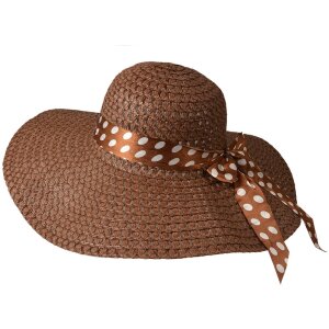Juleeze JZHA0121 Chapeau femme marron 57 cm paille avec...