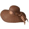 Juleeze JZHA0121 Chapeau femme marron 57 cm paille avec noeud Chapeau dété
