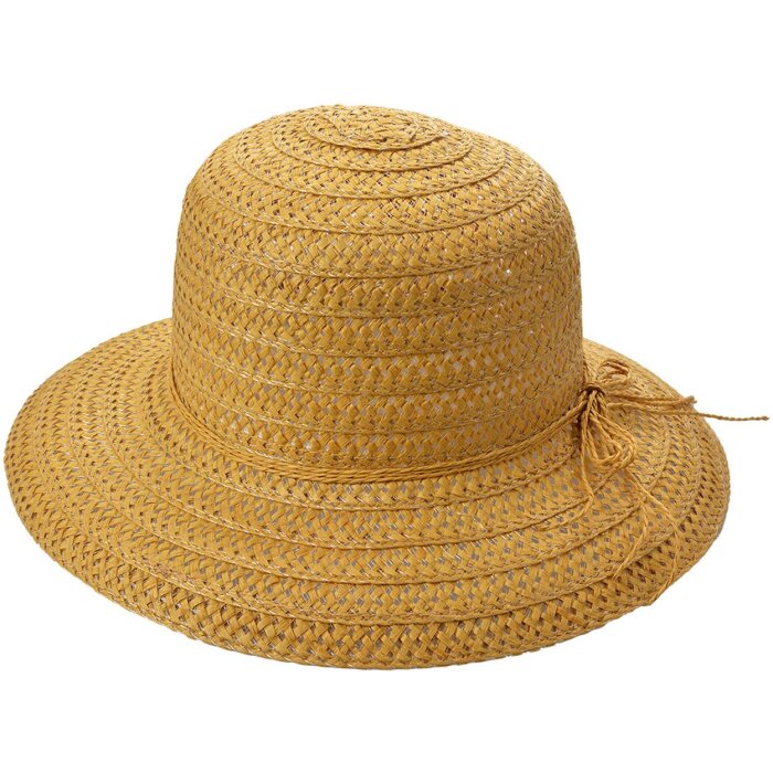 Juleeze JZHA0124 Chapeau pour femme Marron 57 cm Chapeau de paille avec noeud Chapeau dété élégant