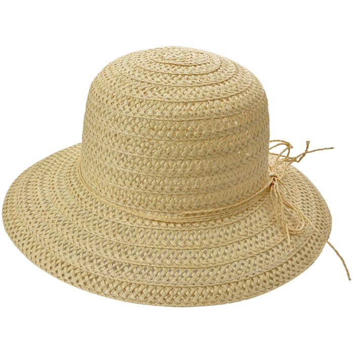 Juleeze JZHA0125 Chapeau Beige 57 cm paille tressée noeud été plage jardin