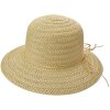 Juleeze JZHA0125 Chapeau Beige 57 cm paille tressée noeud été plage jardin