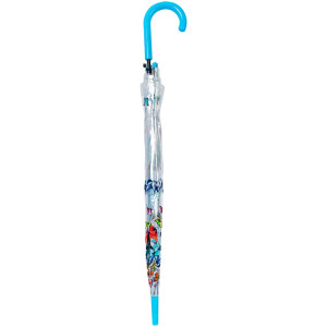 Juleeze JZUM0093 Parapluie Transparent Motif Papillon Ø 90x82 cm Bleu