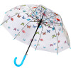 Juleeze JZUM0093 Parapluie Transparent Motif Papillon Ø 90x82 cm Bleu
