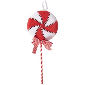 Clayre & Eef 66108 Pendentif Lollipop Rouge Blanc...