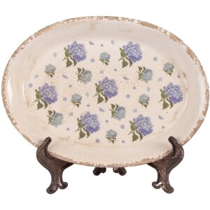 Clayre & Eef 6CE2024 Assiette Déco Beige Bleu...