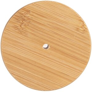 Clayre & Eef 6GL4719L Bocal à provisions avec couvercle Bambou Ø 8x18 cm Verre Bois