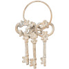 Clayre & Eef 6Y5772 Porte-clés décoratif en fer beige et brun 19cm style vintage