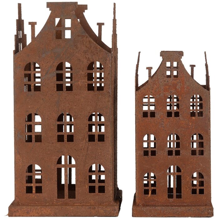 Clayre & Eef 6Y5791 Décoration Maison Lot de 2 Métal Marron Vintage Style Campagne