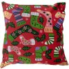 Clayre & Eef KT021.428 Housse de coussin 44x44 cm Rouge Design de Noël
