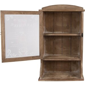 Clayre & Eef 50812 Armoire murale marron 32x15x54 cm Vintage façade en verre