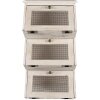 Clayre & Eef 5H0732 Armoire murale Étagère murale style campagnard blanc marron 33x25x61 cm