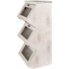 Clayre & Eef 5H0732 Armoire murale Étagère murale style campagnard blanc marron 33x25x61 cm