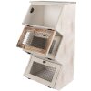 Clayre & Eef 5H0732 Armoire murale Étagère murale style campagnard blanc marron 33x25x61 cm