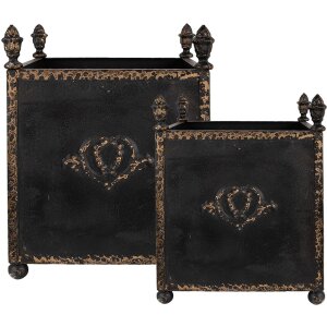 Clayre & Eef 5Y1293 Set de 2 pots de fleurs style...