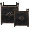 Clayre & Eef 5Y1293 Set de 2 pots de fleurs style baroque noir fer intérieur