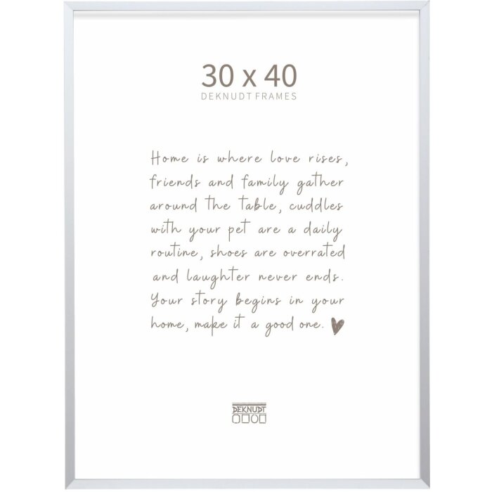 Deknudt S029D1 Cadre photo simple 30x40 cm aluminium mat argenté
