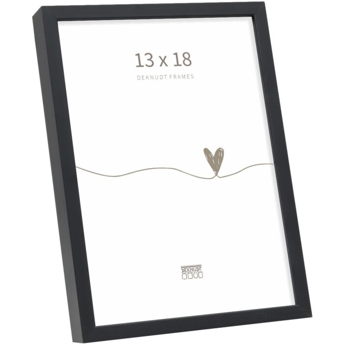 Deknudt S029S2 Cadre photo simple 13x18 cm aluminium mat noir