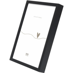 Cadre Photo Deknudt S029S2 Aluminium Noir Mat 15x20 cm