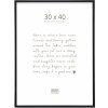 Deknudt S029S2 Cadre photo simple 30x40 cm en aluminium noir mat