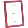 Deknudt S236F4 Cadre photo rouge bois 10x15 cm style rustique