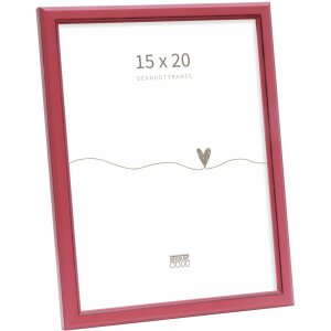 Deknudt Cadre photo rouge bois 15x20 cm style rustique