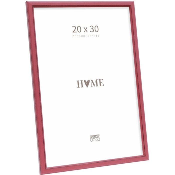 Cadre Photo Deknudt S236F4 Rouge Bois 20x30 cm Style Rustique