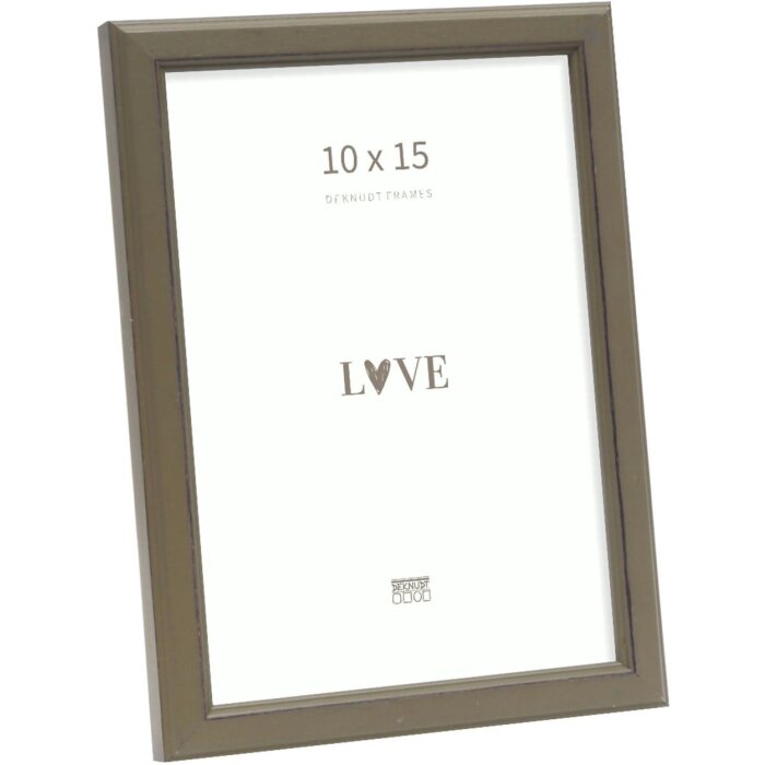 Deknudt S236F8 Cadre photo kaki vert bois 10x15 cm style rustique
