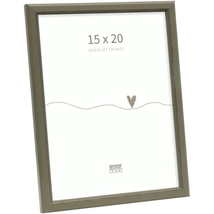 Deknudt S236F8 Cadre Photo Kaki Vert Bois 15x20 cm Style Rustique
