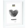 Deknudt S68SG1 Cadre photo en verre avec bordure bois blanc effet flottant 15x20 cm