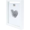 Deknudt S68SG1 Cadre photo en verre avec bordure bois blanc effet flottant 15x20 cm