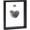 Deknudt Cadre en verre avec bord en bois noir, effet flottant 20x30 cm