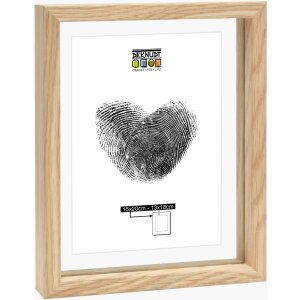 Deknudt S68SG3 Cadre photo en verre avec bordure bois...