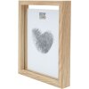 Deknudt S68SG3 Cadre photo en verre avec bordure bois effet flottant 15x20 cm