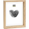 Deknudt S68SG2 Cadre en verre avec bordure en bois naturel, effet flottant 20x30 cm