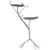 Clayre & Eef 6Y5656 Abreuvoir Oiseaux Métal Antique Vert-Marron 38x43x78cm