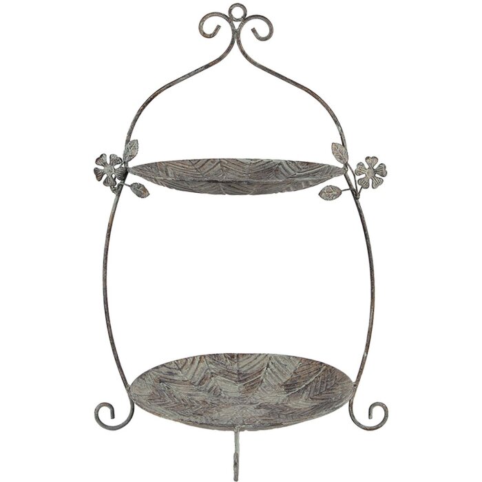 Clayre & Eef 6Y5657 Etagère 34x32x50 cm Vert Marron Antique Métal Style Vintage