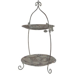 Clayre & Eef 6Y5657 Etagère 34x32x50 cm Vert Marron Antique Métal Style Vintage