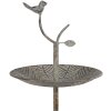 Clayre & Eef 6Y5658 Étagère en métal vert/marron Ø 26 x 48 cm 2 étages style antique