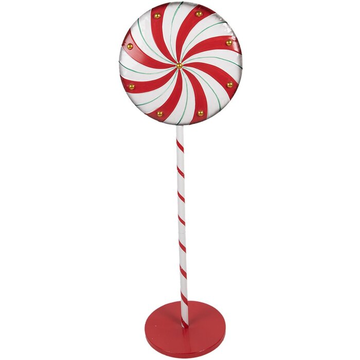 Clayre & Eef 6Y5733 Décoration Lollipop Rouge Blanc 40x30x120 cm