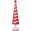 Clayre & Eef 6Y5735 Arbre de Noël en métal Rouge Blanc Diam. 13x49 cm Style rustique