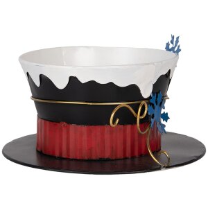 Clayre & Eef - Décoration Hut en métal Ø22 x 12 cm Noir, Bleu, Or