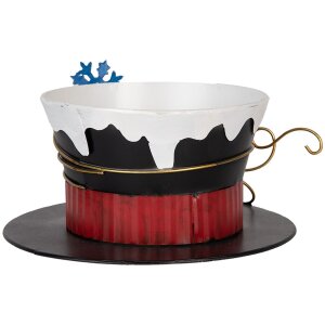 Clayre & Eef - Décoration Hut en métal Ø22 x 12 cm Noir, Bleu, Or