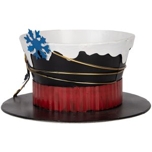 Clayre & Eef - Décoration Hut en métal Ø22 x 12 cm Noir, Bleu, Or
