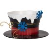 Clayre & Eef - Décoration Hut en métal Ø22 x 12 cm Noir, Bleu, Or