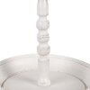 Clayre & Eef 6Y5738 Étagère en métal blanc Ø 27x41 cm look antique avec détail doiseau