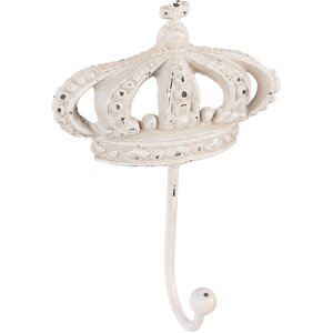 Clayre & Eef 6Y5773 Crochet mural fer blanc antique...