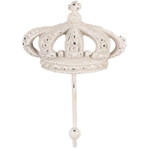 Clayre & Eef 6Y5773 Crochet mural fer blanc antique...
