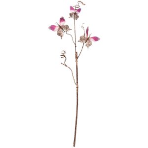Clayre & Eef 50808 Décoration Branche avec papillons rose 14x5x85 cm
