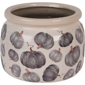 Clayre & Eef 6CECSP0001L Pot de fleurs en céramique Beige Gris Ø 20x15 cm style rustique