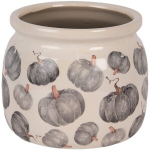 Clayre & Eef 6CECSP0001M Pot de fleurs en céramique Beige Gris Ø 16x13 cm style rustique